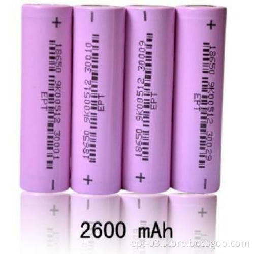 18650 2600mah Li-ion cylindrical battery